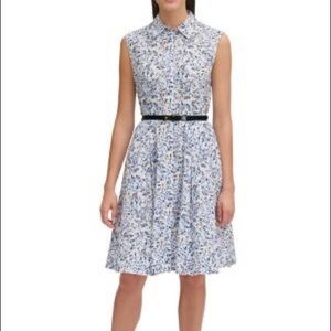 Tommy Hilfiger Olive-Print Cotton Shirtdress